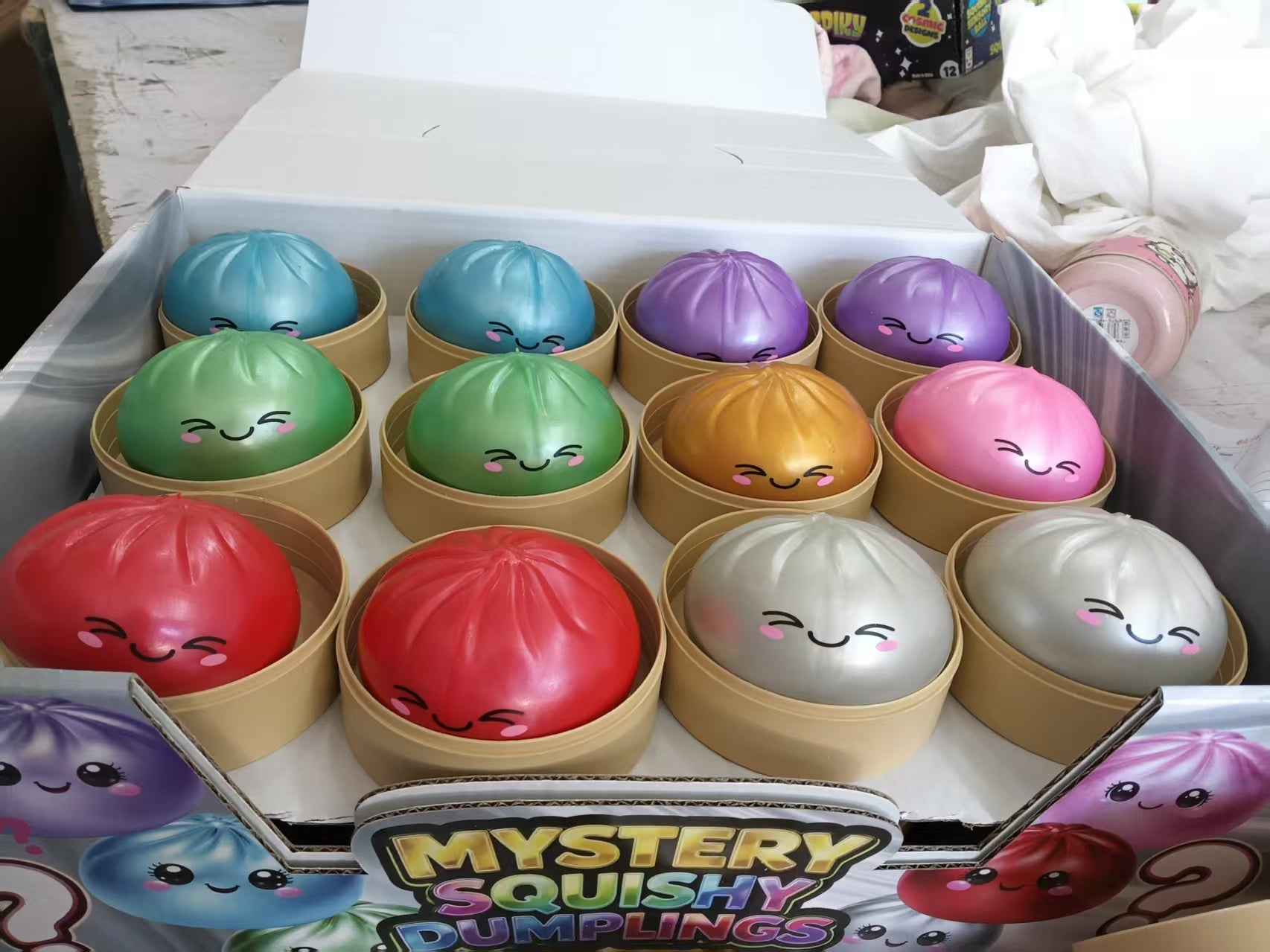 4” Metalic Mystery Squishy Dumpling